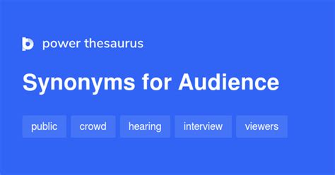 audience synonyms